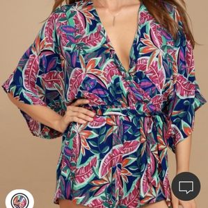 MUST GO! Lulu's Hypnotized Purple Print Romper